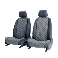 Комплект передних серых накидок с вышивкой 